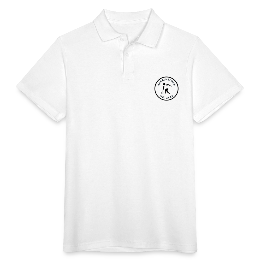 Kegelhelden Poloshirt - weiß